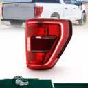Tail Light Assembly W/Blind Spots Compatible with 2021 2022 2023 Ford F150 F-150 XLT Halogen Rear Brake Lamp, Replaces# ML3Z13404C, ML3Z13404B, FO2818159(Right Passenger Side)