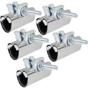 Pipe Repair Clamp 3/4'', IPS Single Bolt, 3 Long, Stainless Steel (5 Pack) Chrome