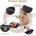 Large Capacity Travel Cosmetic Bag - Portable Makeup Bags for Women Waterproof PU Leather Checkered Makeup Organizer Bag with Dividers and Handle,Toiletry Bag for Cosmetics