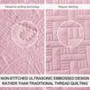 Love's cabin King Size Quilt Set Pink Bedspreads - Soft Bed Summer Lightweight Bedspread Comforter - Modern Style Coin Pattern Coverlet for All Season - 3 Pieces (1 Quilt, 2 Pillow Shams)