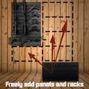 Gun Rack Wall-Mounted Upgraded, Tactical Rifle, Shotgun, Carbine, Handgun Storage Heavy-Duty PVC Panels & Steel Wall Racks, Modular Firearms Organizer, Securely Holds up to 2 Rifles & 4 Pistols, Black Panels