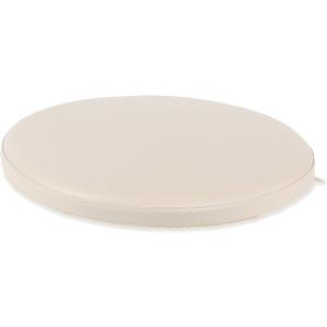 Sigmat PU Leather Round Chair Cushion Memory Foam Waterproof Round Stool Cushion for Kitchen Stool, Living Room Chiar, Office Chair, Car or Floor Pillow(14 Inch, Off White)