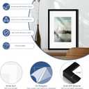PEALSN 16x20 Picture Frame Set of 6, Display Pictures 11 x 14 with Mat or 16 x 20 without Mat for Wall Mounting Display, Poster Frames Collage for Wall Decor, Black.