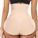 Tummy Control Shapewear Panties for Women High Waisted Body Shaper Slimming Shapewear Underwear Girdle Panty(Beige-no Roll,XX-Large)