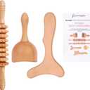 3-in-1 Wood Therapy Massage Tools Lymphatic Drainage Massager Wooden Massager for Maderoterapia,Anti-Cellulite, Body Sculpting & Contouring