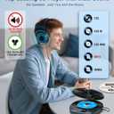Portable CD Player with Headphones, Rechargeable Discman CD Player for Car & Home, Small CD Players Portable with 60s Anti-Skip, Supports CD/MP3/WMA/TF Card/AUX, Backlit/Lock/Programmable/Timer