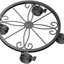 Chinpakden Plant Caddy with Wheels - 10.24" Plant Stand with Wheels, 360° Lockable Plant Rollers Plant Dolly, Plant Tray with Casters for Indoor and Outdoor.