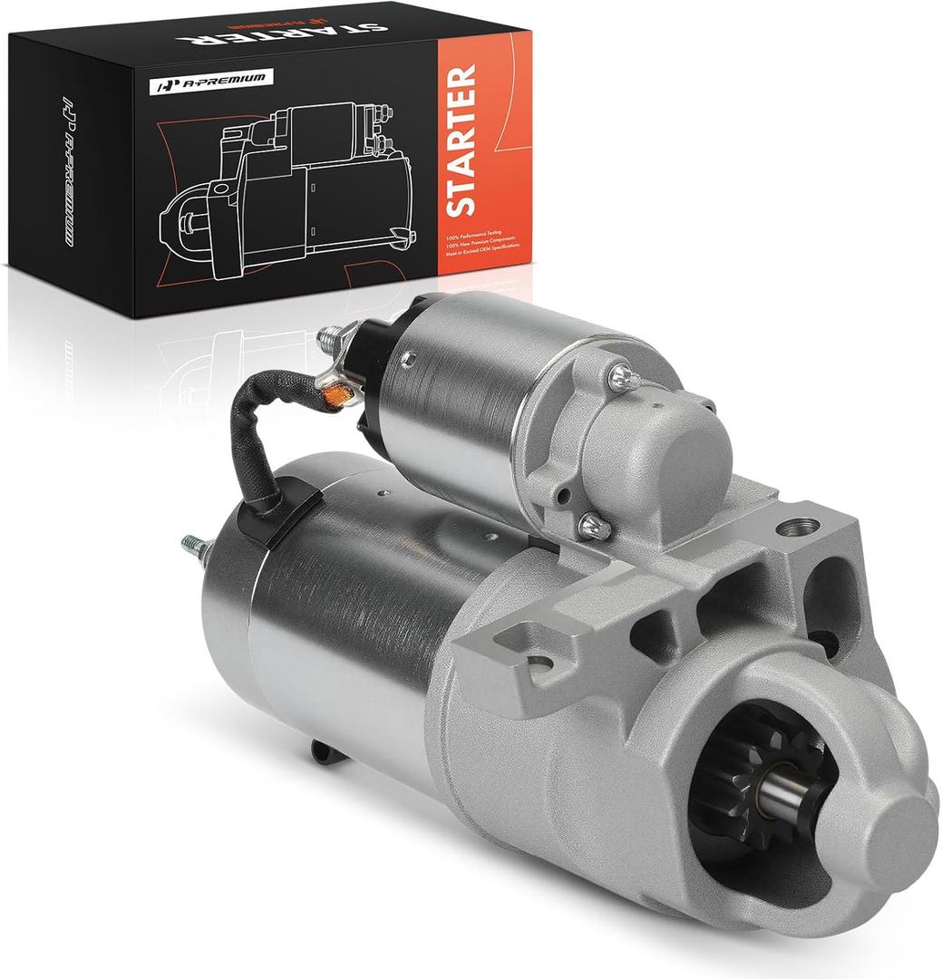 A-Premium Starter Motor Compatible with Chevrolet Silverado 1500 2500 1999-2000, Suburban 1500 2000, Tahoe 2000 & GMC Sierra 1500 2500 1999-2000, Yukon 2000, Yukon XL 1500 2000, 12V 1.5KW CW 11T