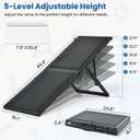 Dog Ramp for Dogs, Folding Dog Ramp with 5-Level Adjustable Height, Includes Free Tailgate Protection Film, 200 lbs Capacity, Non-Slip Portable Ramp for SUVs, Pickup Trucks, Beds & Couches