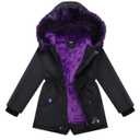 Girl Winter Coats Heavyweight Hooded Puffer Jacket Kid Parka Fleece Snow Outwear, Size 120