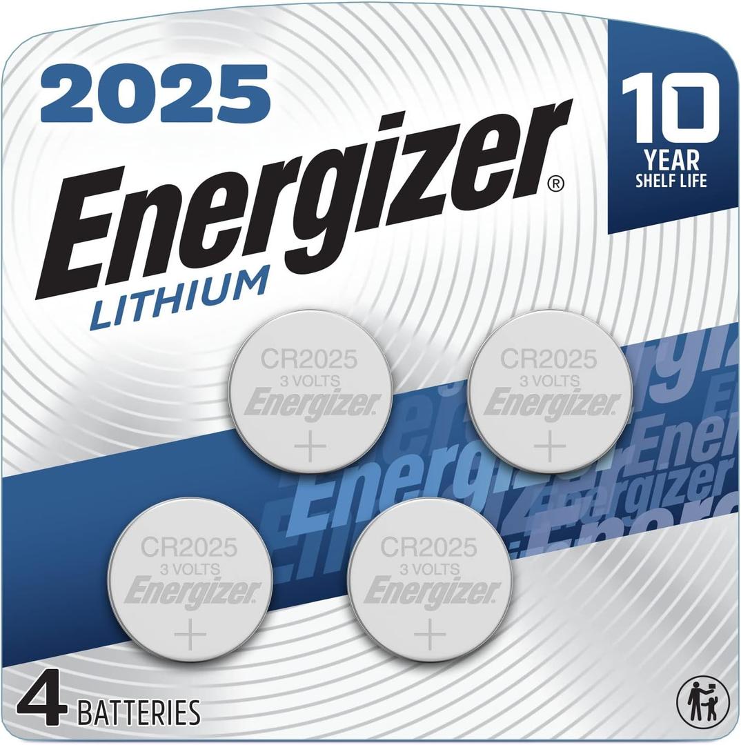 Energizer 2025 Lithium Coin Cell Battery, 4 Count