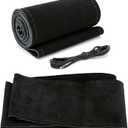 AUTOXBERT 38cm/15 Suede Leather Non-Slip Steering Wheel Cover DIY Hand Sewing Cowhide Leather Skidproof Car Protector with Needle Thread (Sude Black)