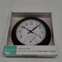 La Crosse Clock 433-3020B 8-inch Indoor/Outdoor Colby Wall Clock with Temperature
