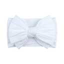 LemonSpace Handmade Baby Girls Bows Soft Stretchy Nylon Hair Bands Hair Accessories Baby headbands with Bows for Newborn Baby Girls Infant Toddlers Kids(White