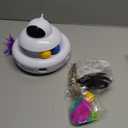 Interactive Cat Toys for Indoor Cats,4-in-1 Automatic Kitten Toy with Laser, Fluttering Butterfly, Moving Feather & Track Balls, USB Rechargeable Self-Play Electronic Toy for Kittens & Adults (White)