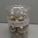 Sea Team 60mm/2.36" Shatterproof Clear Plastic Christmas Ball Ornaments, Transparent, See-Through, Crystal Baubles, Bulbs with Stuffed Delicate Decorations for Xmas Tree (30 Counts, Champagne)