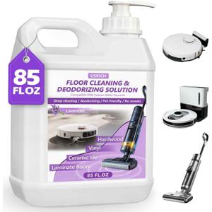 Floor Cleaning Solution- 85 FL OZ-Floor Cleaner for Mopping with Tineco,Deep Cleaning &Deodorizing for Roborock,Compatible with Saros Series,S8/S7 Series,Q Revo/Q Series,iFLOOR Series Wet Dry Vacuum