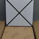 12 Pack Self-Adhesive Acoustic Panels, 12" X 12" X 0.4" X-Line Sound Proof Foam Panels for Walls, Soundproof Wall Panels for Home & Office (White on Black)