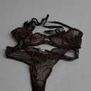 Lilosy Sexy Mesh Sheer Push Up Lingerie Set (Large, Underwire Leopard)