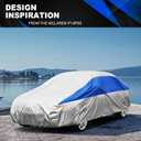 GUNHYI Coupe Car Cover Waterproof All Weather for Automobiles, Outdoor Full Car Cover Snowproof Windproof, Universal Fit Audi TT, BMW Z4 etc. (Fit Sedan Length up to 174 inch, Silver)
