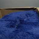 Shag Area Rugs for Living Room, Soft Fuzzy Plush Rugs, Upgrade Anti-Skid Modern Furry Rugs Fluffy Carpets for Kids Room Nursery Home Decor Dark Blue, 6X9 Feet