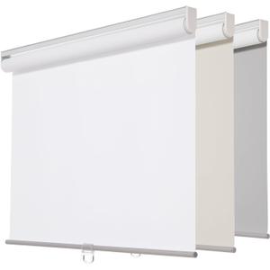 Persilux Cordless Window Blinds (25" W x 72" H, White) Blackout Roller Shades Thermal Insulated UV Protection Energy Saving Cordless Window Shades for Windows, Home and Office, Easy to Install