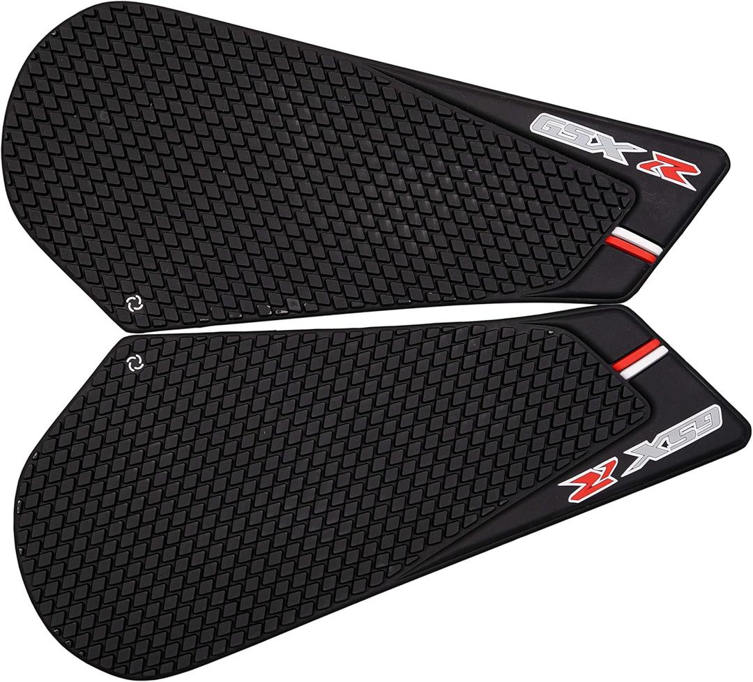 Motorcycle Tank Side Traction Pad, Anti Slip sticker ,Gas Tank Pad, Traction Side, Fuel Knee Grip Decal for GSXR 600 750 2011-2015 (black) with Random Sticker