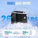 INOVIVA Portable Countertop Ice Maker, 26.5Lbs/24H Bullet Ice Machine, 6 Mins Fast Ice Making, 2 Ice Sizes, Self-Cleaning, Detachable Basket, Compact Ice Maker for Home, Kitchen, Office, RV
