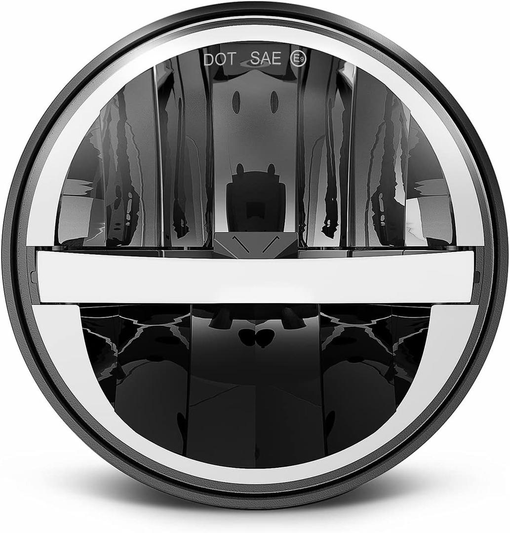 UNI-SHINE Motorcycle 5.75 inch LED Headlight 5-3/4'' DOT Approved with DRL High Low Beam Plug and Play Motor Bike Classic Headlamp (1PC)