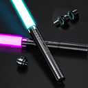 Lightsaber, Light Sabers with RGB 15 Colors, USB Rechargeable Lightsabers with FX Sound and Motion Sensors, Light Saber Sword Toy for Kids, Halloween Xmas Gift, Galaxy War Fighters Cosplay, 2Packs
