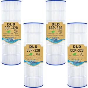 DLD CCP320 Pool Filter Cartridges, Compatible with Pentair Clean & Clear Plus 320, Replaces Pentair R173573、Unicel C-7470、Filbur FC-1976, PCC80-PAK4, L x OD:20 1/16"x 7"|320 sq.ft，4-Pack
