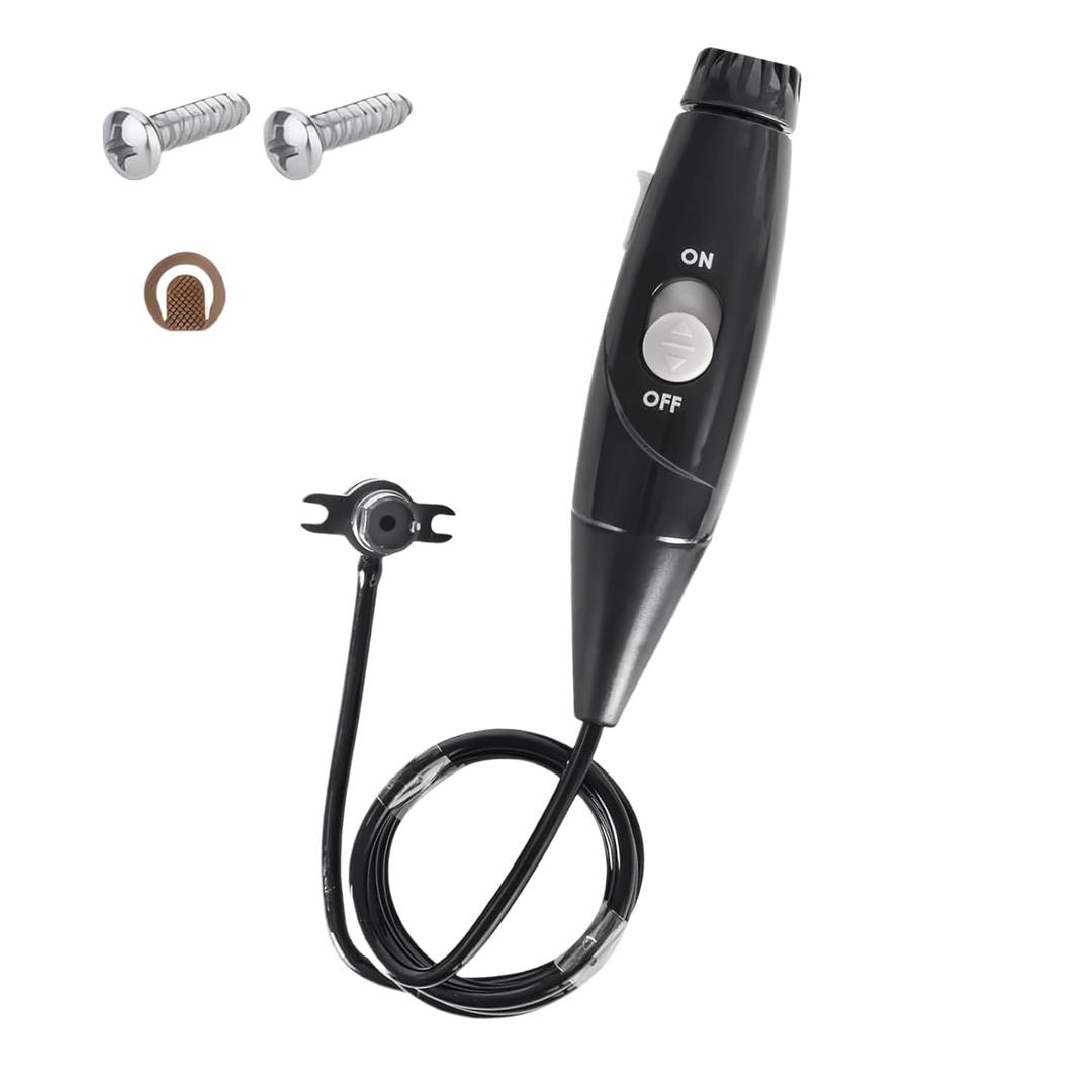 Replacement Hose and Handle Parts Compatible with Waterpik Replacement Parts - Waterpik Water Flosser WP-100 WP-300 WP-660 WP-900 Series Oral Irrigator, Oral Hygiene Accessories(Slide Switch, Black) (Push-pull-black)