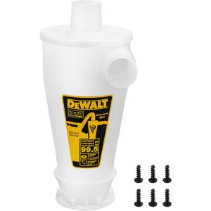 Dewalt Dust Separator for Wet/Dry Shop Vacuums, Cyclone Dust Collector Up To 99.5% Efficiency, High-performance Cycle Powder Collector Filter, Dust Collector Model: DXVCS001