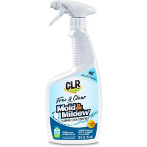 CLR Brands Mold & Mildew Bleach-Free Free & Clear Stain Remover, No Dyes or Fragrances, 26 Oz Bottle (Pack of 1)