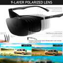 BIRCEN Polarized Mens Sunglasses for Driving: UV Protection Al-Mg Metal Sunglasses Lightweight Shades for Fishing Travel Golf