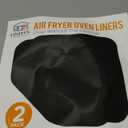 Toaster Oven Liners for Bottom of Oven (2 Pack) Reusable Non-Stick Heat Resistant Toaster Liners, Compatible with Ninja, Cuisinart, Emeril Lagasse & More, Toaster Mat, 12"x12" (Black)