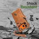 FLIPALM Wallet Case for iPhone 17 Series with Wrist Strap - PU Leather Folio Flip with Credit Card Holder & Kickstand, Protective Cover (Grayish-Brown, for iPhone 17 Pro Max)