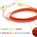 Petest 25ft Tie-Out Cable with Crimp Cover for Large Dogs Up to 90 Pounds