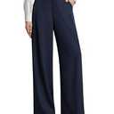 GRACE KARIN Womens Wide Leg Dress Pants Business Office Work Slacks Outfit Texture, Drape, Flowy, Tailored, Pockets, Elastic High Waist, Palazzo, Casual, Formal, Meeting, M