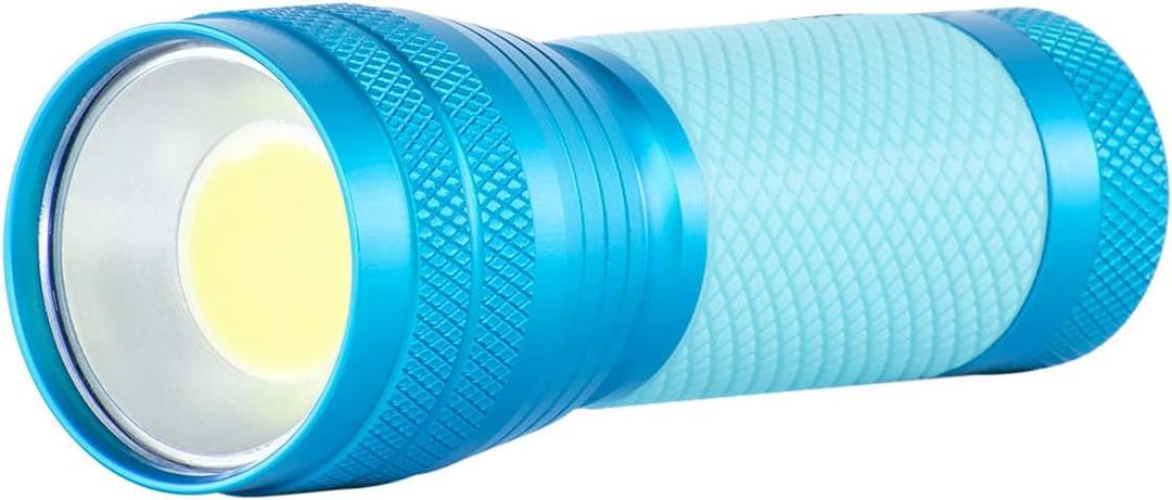 Dorcy 100-Lumen Weather Resistant Glow-In-The-Dark LED Flashlight with Lanyard and Aluminum Construction, Assorted Colors (41-4254)