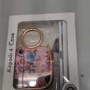 Inesore with Safety Lock for AirPods 4 Case Cover 2024,Floral Cute AirPod 4th Generation Case for Women Girly with Cleaner Kit and Keychain- Pink Berry Flower