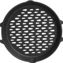 Round Cast Iron Grill Baskets for all Charcoal Smoker and Gas Grills,12 Inch Nonstick Cast Iron Grill Pan Tray Could Cooking Veggie Meat Fish -Dual Handle Grill Basket for All Outdoor Grills