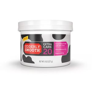 Udderly Smooth Extra Care Hand, Body & Foot Cream with 20% Urea, Daily Moisturizer to Restore Dry or Irritated Skin, Dermatologist Tested, 8 Oz (8 Ounce (Pack of 1))