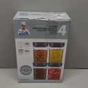 MR.SIGA 4 Pack Airtight Food Storage Container Set, BPA Free Kitchen Pantry Organization Canisters with One-handed Leak Proof Lids, 1L / 33.8oz, Medium, Gray