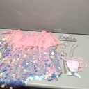 Meland Princess Dress Up for Girls 3-8, 11Pcs Mermaid Cape with Crown, Dress Up Clothes Birthday Gift Toys for Girls Toddlers (Pink)