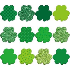 600 Sheets St Patrick's Day Sticky Notes, Lucky Shamrock Notepads Irish St. Patrick's Day Memo Pads for Home Office School Party Supplies