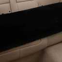 YUNZLAN Fluffy Imitation Rabbit Fur car Front or Rear seat Cushions Winter Warm and Comfortable Thickening car seat Cover car Interior Accessories 1pcs(Back seat, Black)