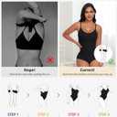 POSESHE Women's Seamless Shapewear Bodysuit Tummy Control Body Shaper Waist Snatching Body Suit (XL)
