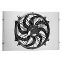 Radiator Shroud Electric Fan for 1962-1967 63 Chevy Nova Chevy II L6 V8 Aluminum Radiator Shroud Fan