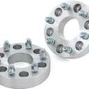 Rough Country 1.5" Wheel Spacers for Chevy/GMC 1500 Truck & SUV (1988-2021) - Silver, Pair 6x5.5 Bolt Pattern